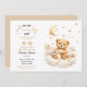 We can Bearly Wait Teddy Bear Baby Shower Invitation