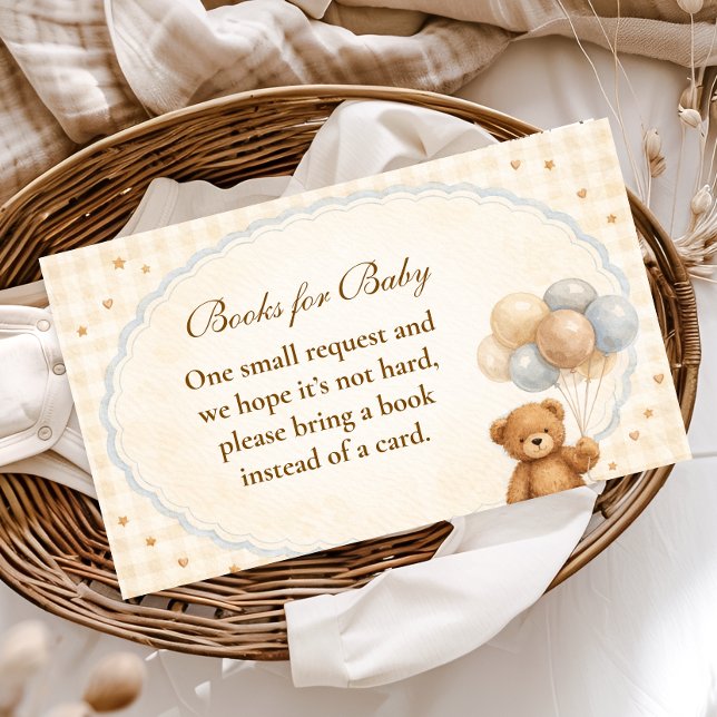 We Can Bearly Wait Teddy Bear Books for Baby Enclosure Card (Creator Uploaded)