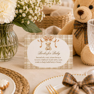 We Can Bearly Wait Teddy Bear Books for Baby Enclosure Card