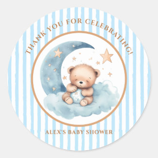 We Can Bearly Wait Teddy Bear Boy Favour Sticker