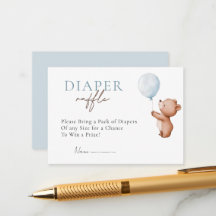 We Can Bearly Wait Teddy Bear diaper raffle