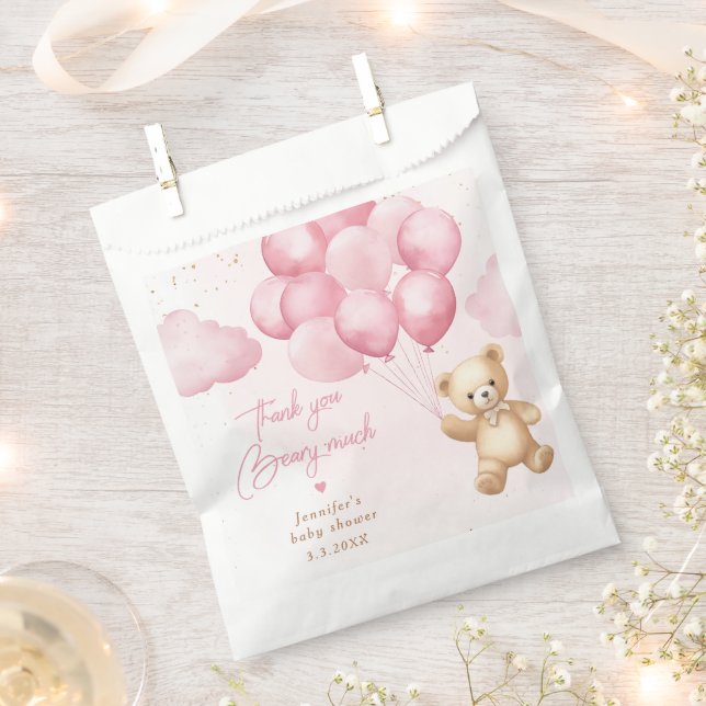 We can bearly wait teddy bear thank you beary much favour bags (Clipped)