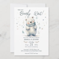 We Can Bearly Wait Teddy Bear Winter Baby Shower