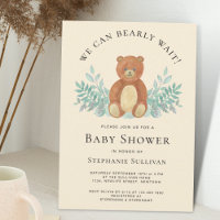 We Can Bearly Wait Teddy Eucalyptus Baby Shower