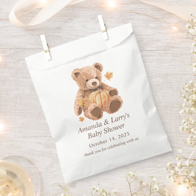We Can Bearly Wait to Fall In Love Baby Shower Favour Bags (Clipped)