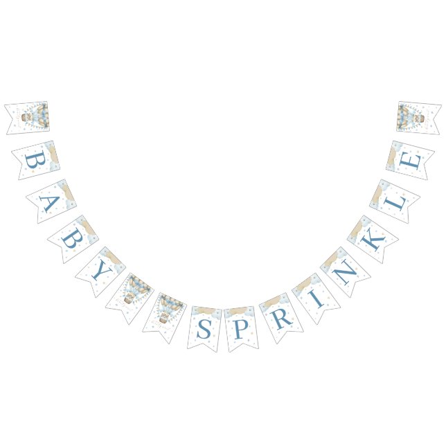 We Can Bearly Wait Twin Boy Baby Sprinkle Bunting (All)