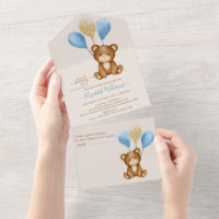 We can bearly wait watercolor bear