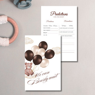 we can bearly wait watercolor Boy Prediction Game