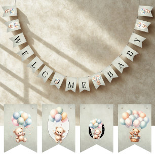 We Can Bearly Wait Welcome Baby Baby Shower Bunting