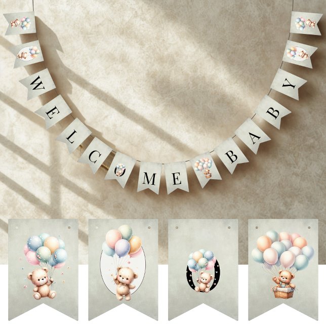 We Can Bearly Wait Welcome Baby Baby Shower Bunting (Creator Uploaded)