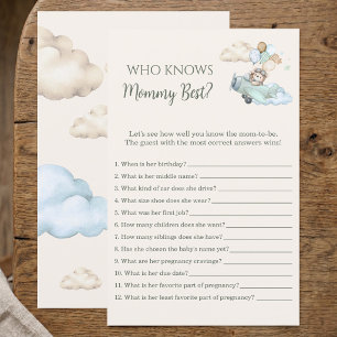We Can Bearly Wait Who Knows Mummy Trivia Game