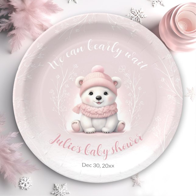 We Can Bearly Wait Winter Baby Shower Paper Plates (We Can Bearly Wait Winter Baby Shower Paper Plates)