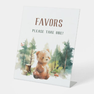 We Can Bearly Wait Woodland Favours Sign