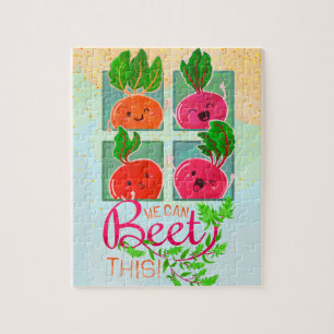 We Can Beet This   Motivational Quote Pun Jigsaw Puzzle