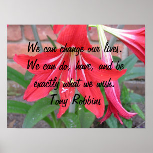 We can change our lives. poster