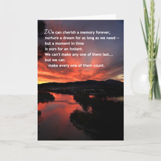 We Can Cherish a Memory...Inspirational Card (Front)