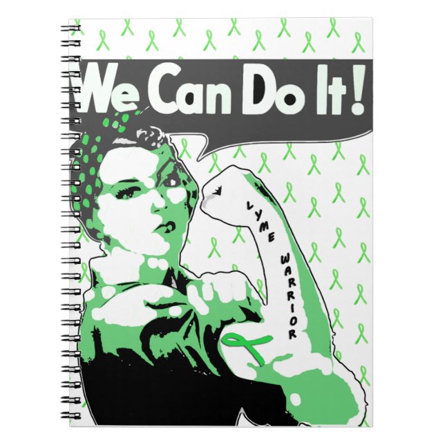 We Can Do It, Bandanna Lady Lyme Disease Notebook (Front)
