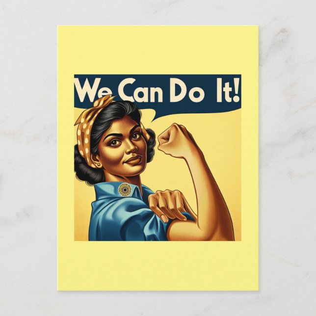 We Can Do It - Indian Rosie the Riveter Postcard (Front)