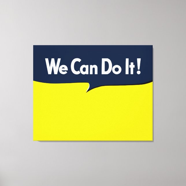 We Can Do it Rosie Graphic Bubble Canvas Print (Front)