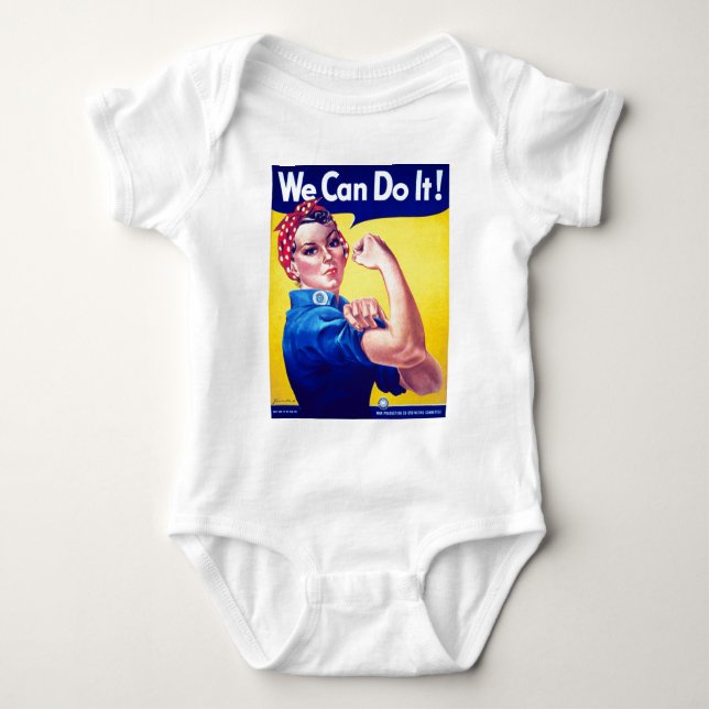 We Can Do It Rosie the Riveter Baby Bodysuit (Front)