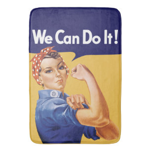 We Can Do It! Rosie the Riveter Bath Mat