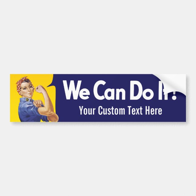 We Can Do It! Rosie the Riveter Bumper Sticker (Front)