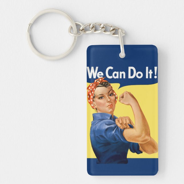 We Can Do It! Rosie the Riveter Key Ring (Front)