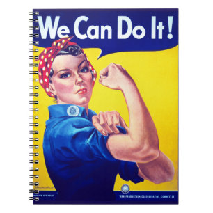 We Can Do It Rosie the Riveter Spiral Notebook