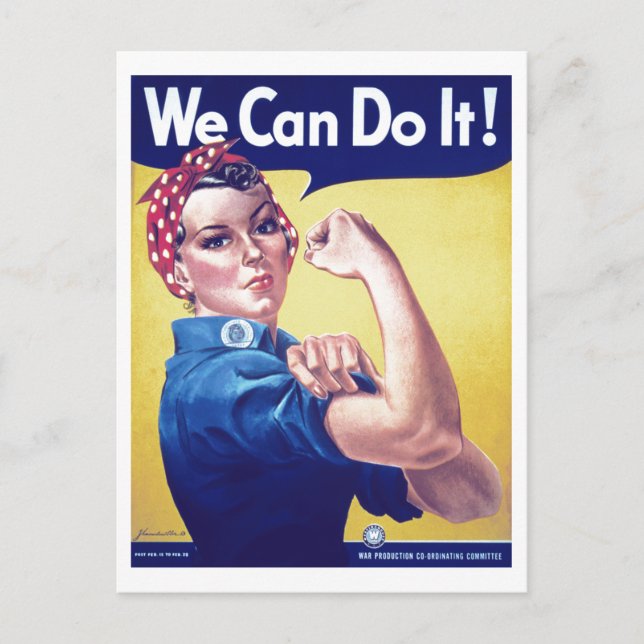 We Can Do It Rosie the Riveter USA United States Postcard (Front)