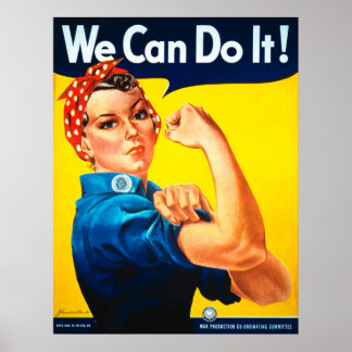 We Can Do It! Rosie the Riveter Vintage Poster