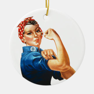 We Can Do It Rosie the Riveter Women Power Ceramic Tree Decoration