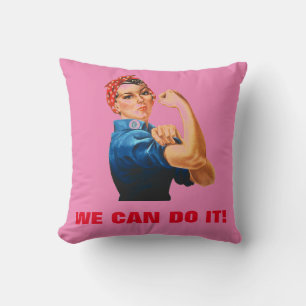 We Can Do It Rosie the Riveter Women Power Cushion