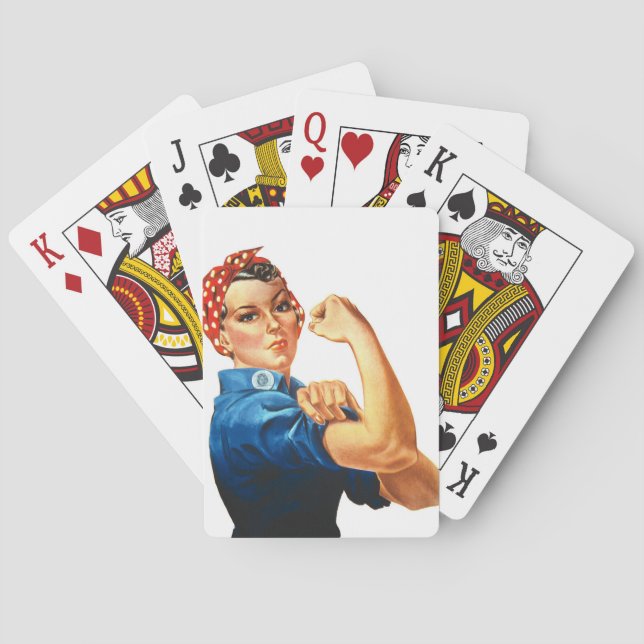 We Can Do It Rosie the Riveter Women Power Playing Cards (Back)
