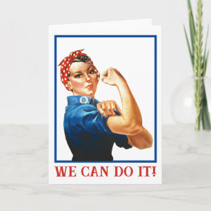We Can Do It Rosie the Riveter Women Power WWII Card
