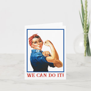 We Can Do It Rosie the Riveter Women Power WWII Holiday Card