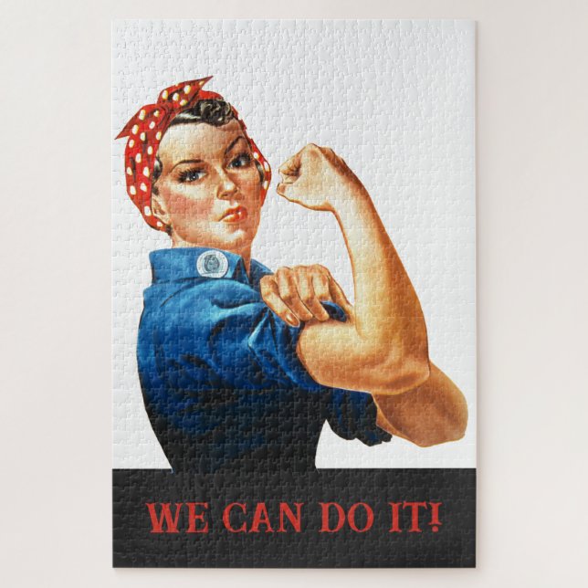 We Can Do It Rosie the Riveter Women Power WWII  Jigsaw Puzzle (Vertical)