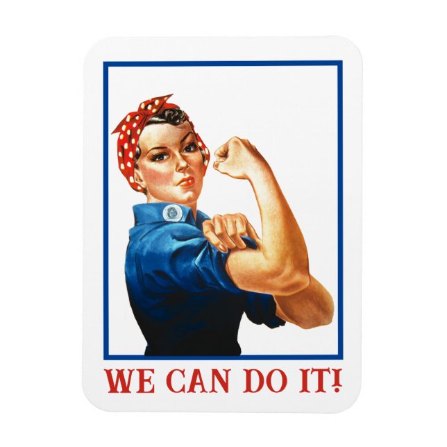 We Can Do It Rosie the Riveter Women Power WWII  Magnet (Vertical)