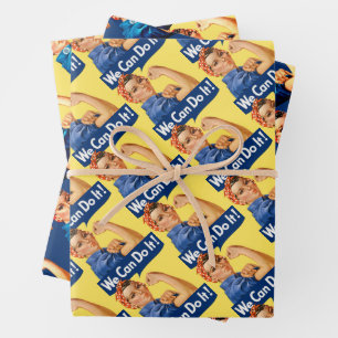 We Can Do It! Rosie the Riveter Wrapping Paper Sheet