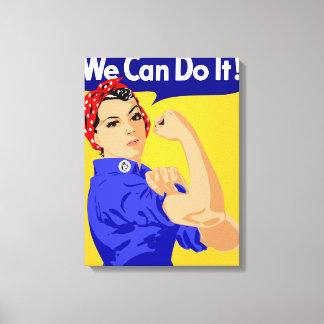 We Can Do It! Rosie The Riveter WWII Poster Canvas Print