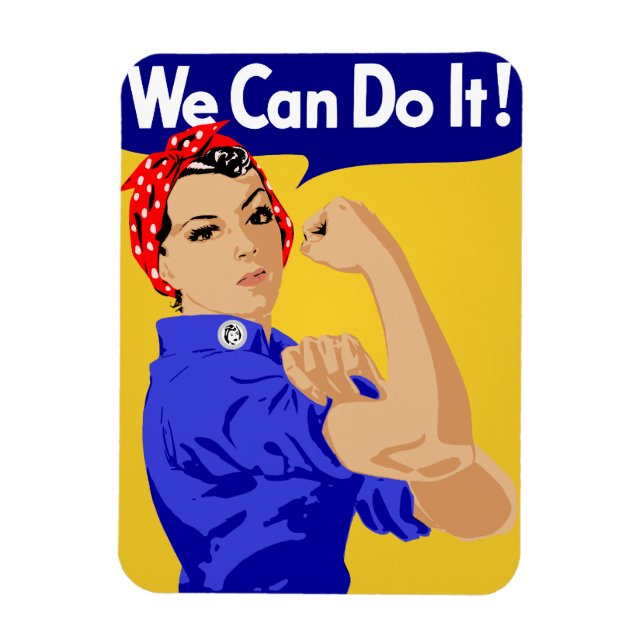 We Can Do It! Rosie The Riveter WWII Poster Magnet (Vertical)