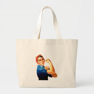 We Can Do It Rosie the Riveter WWII Propaganda Large Tote Bag