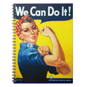 We Can Do It Rosie the Riveter WWII Spiral Notebook