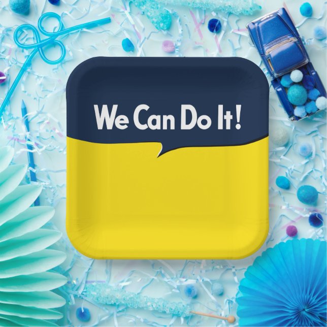 We Can Do it says Rosie Paper Plate (Party)