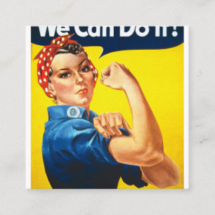 We Can Do It Square Business Card