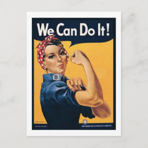 We Can Do It Vintage Ad Postcard