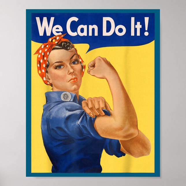 We Can It Rosie Riveter Feminist Poster (Front)