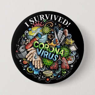 We CAN Kick Coronavirus! 7.5 Cm Round Badge