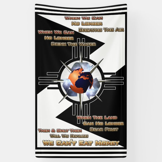 We Can't Eat Money! Banner (Vertical)