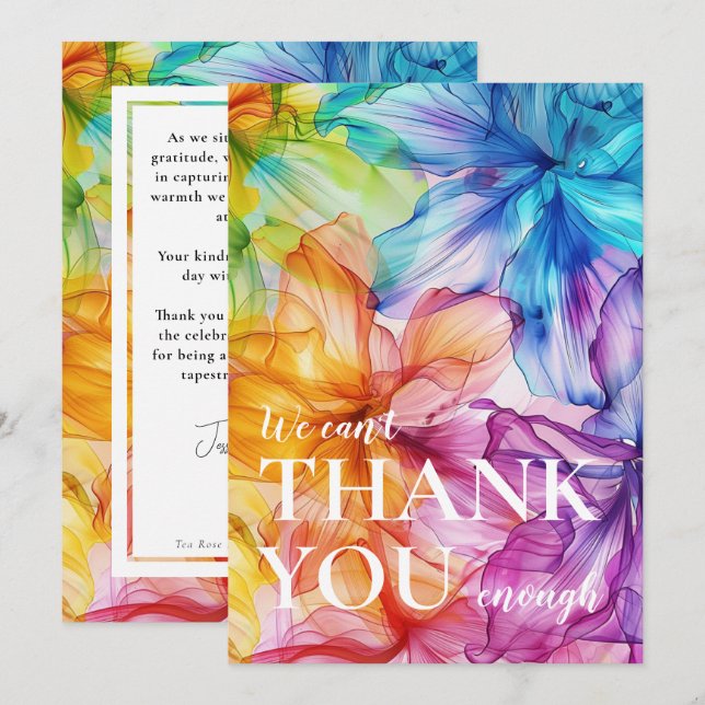 We can't thank you enough Ethereal Bloom Card (Front/Back)