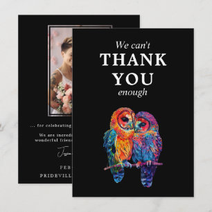 We can't thank you.. LGBTQ Eternal Unity wedding You Card